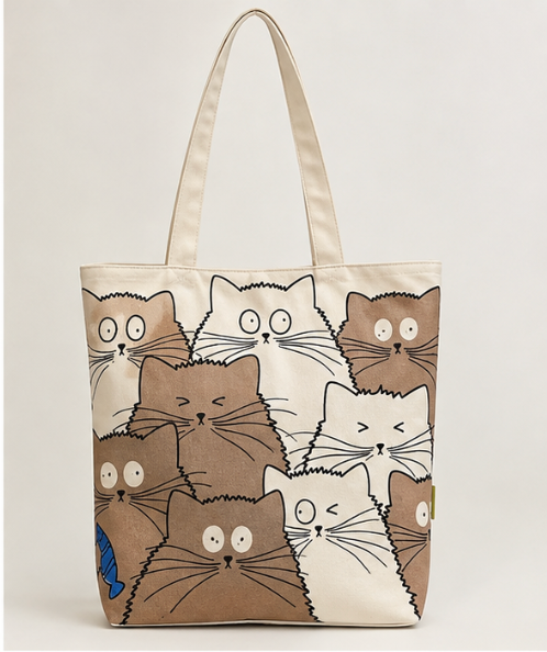 Fancy Printed Canvas Tote Bag for Women | Stylish Shoulder Handbag