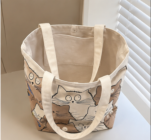 Fancy Printed Canvas Tote Bag for Women | Stylish Shoulder Handbag